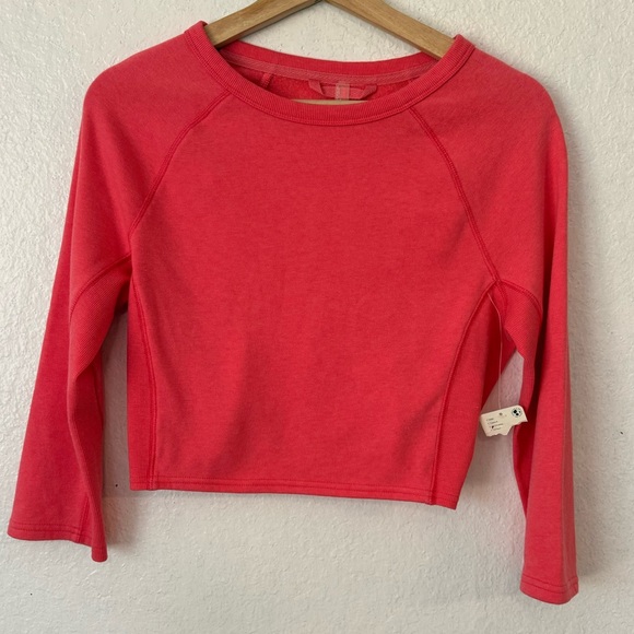 Free People FP Movement Circle Back Crop Top pink size M - Picture 6 of 12